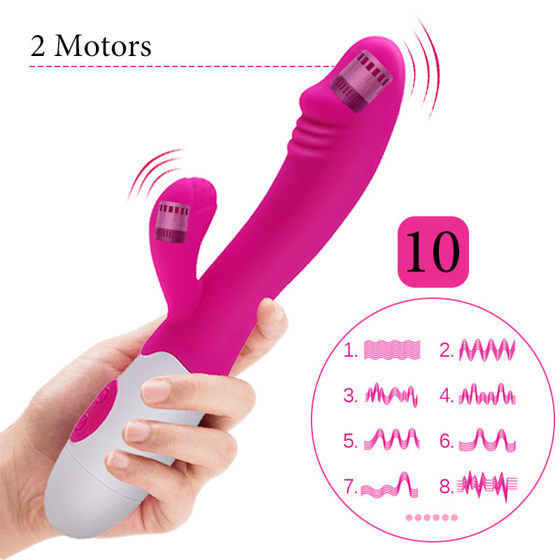 Gode Vibrant Hommes Femmes Couples Étanche Silencieux Double Stimulation Texture Réaliste Gode G Spot Clitoris Anal Vibrateur 10 Modes de Vibration