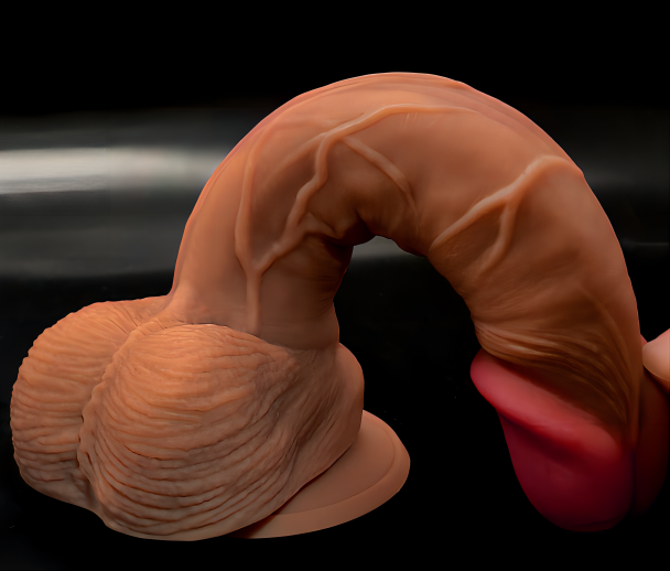 Gode réaliste de qualité, silicone souple liquide avec ventouse très forte sextoy pour masturbation hommes femmes couples pénis stimulation vaginale et anale du point G 11521 18 cm