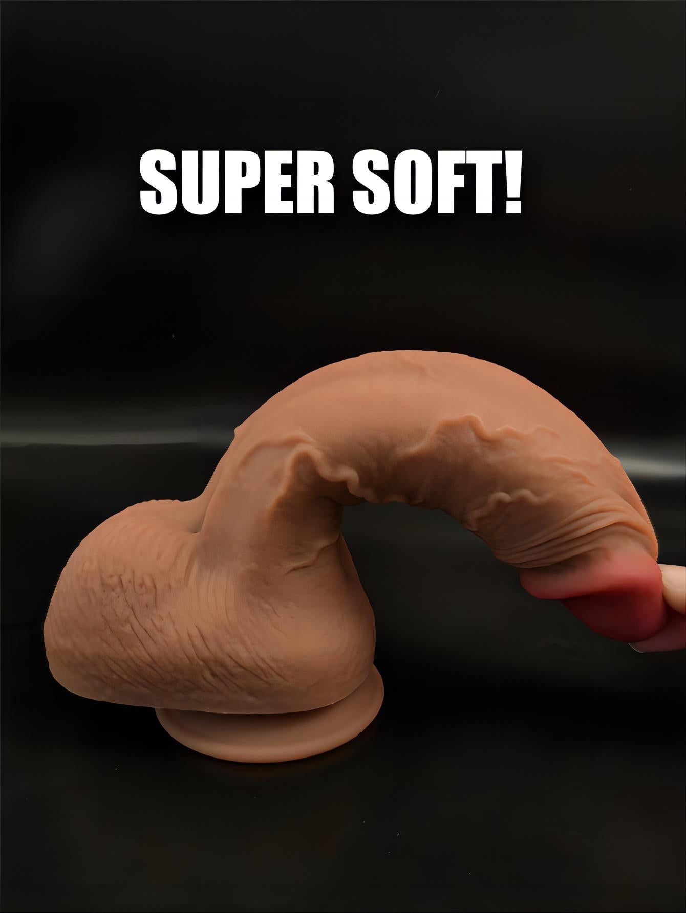 Gode réaliste de qualité, silicone souple liquide avec ventouse très forte sextoy pour masturbation hommes femmes couples pénis stimulation vaginale et anale du point G 11827 20 cm