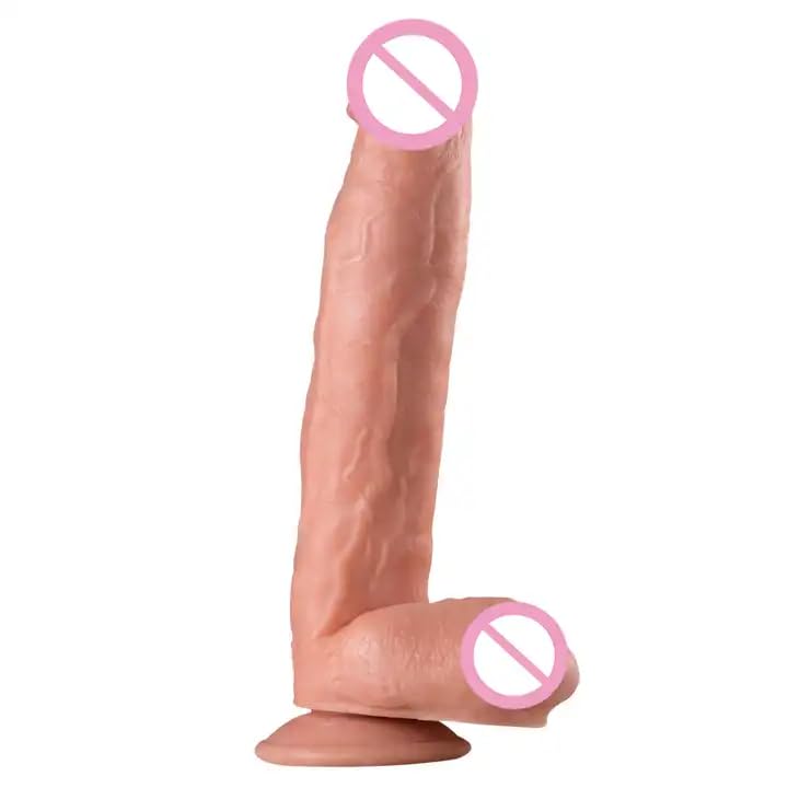 Gode réaliste de qualité XXL, liquide doux et flexible avec ventouse très forte sextoy pour masturbation hommes femmes couples pénis stimulation vaginale et anale du point G BYYJ-058 30 cm