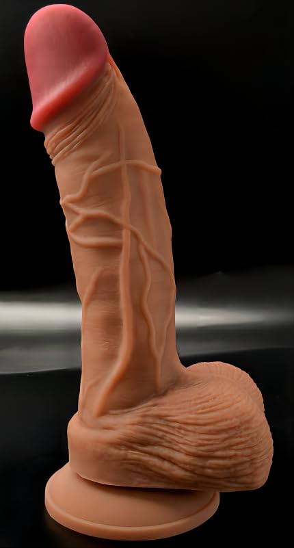 Gode réaliste de qualité, silicone souple liquide avec ventouse très forte sextoy pour masturbation hommes femmes couples pénis stimulation vaginale et anale du point G 11521 18 cm