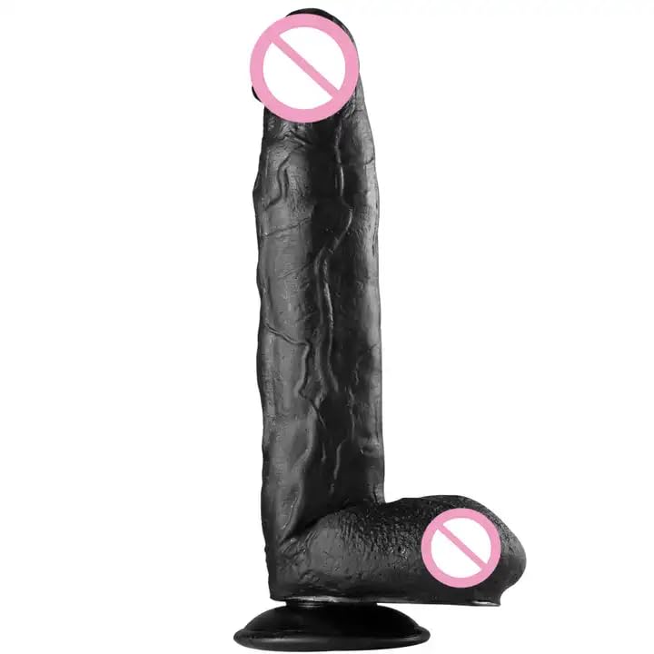 Gode réaliste de qualité XXL, liquide doux et flexible avec ventouse très forte sextoy pour masturbation hommes femmes couples pénis stimulation vaginale et anale du point G BYYJ-058 30 cm