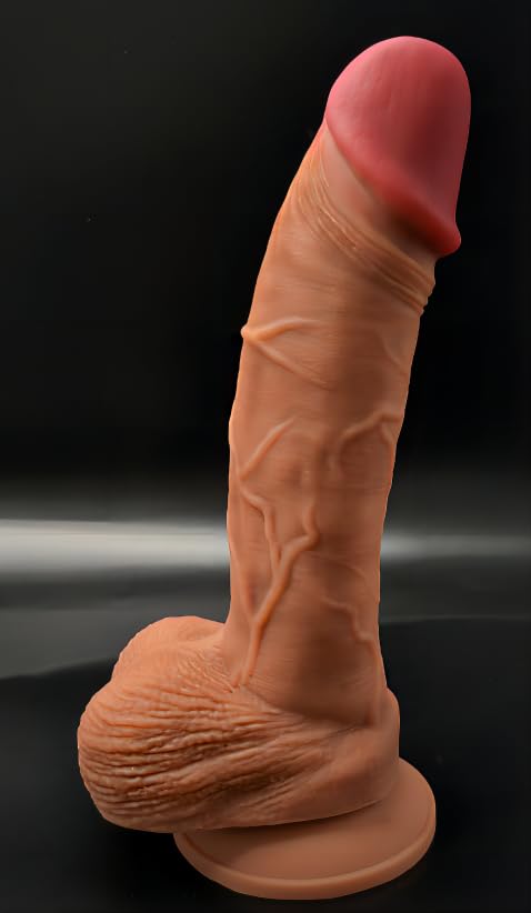 Gode réaliste de qualité, silicone souple liquide avec ventouse très forte sextoy pour masturbation hommes femmes couples pénis stimulation vaginale et anale du point G 11521 18 cm