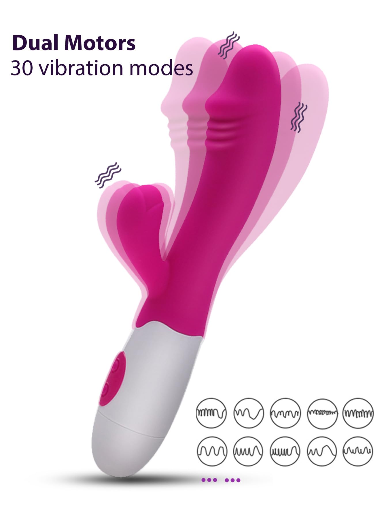 Dildo vibrante Uomo Donna Coppie Impermeabile Silenzioso Doppia stimolazione Texture realistica Dildo G Spot Clitoride Vibratore anale 30 modalità di vibrazione