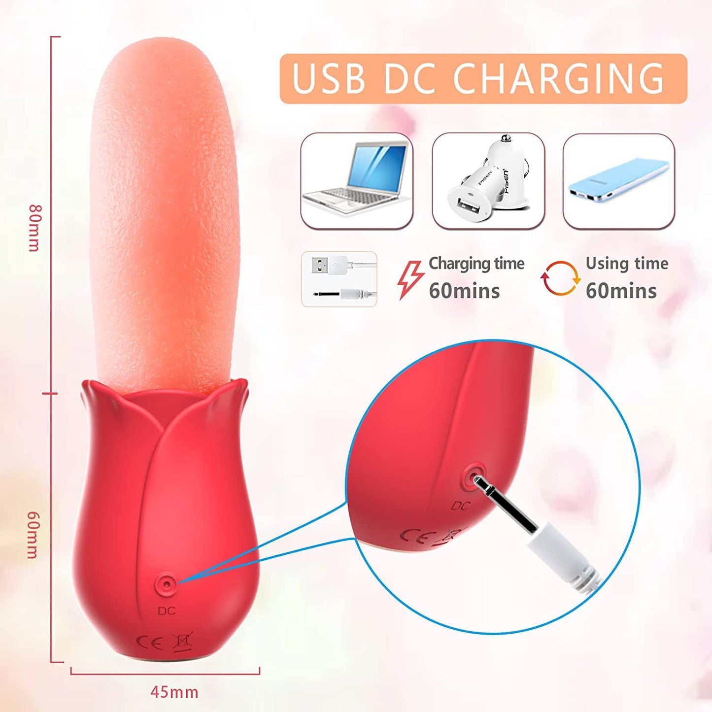 Vibromasseur en forme langue, stimulateur clitoridien, masseur pour les seins, cadeau silencieux pour femme, vibromasseur forme langue à ondes de pression avec sensation réaliste, stimulateur de clitoris