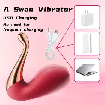 Swan Bullet Vibrator Pen - Ultra-Powerful Clitoral Stimulator with 10 Vibration Modes