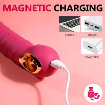 USB Rechargeable Waterproof G-Spot Vibrator with Handle Design - Women's Pleasure Toy