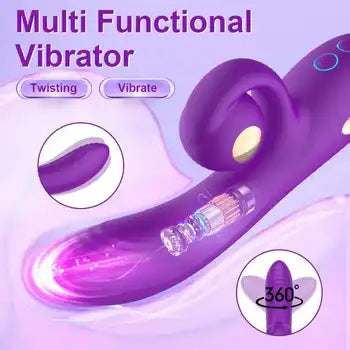 Premium USB Rechargeable Rabbit Vibrator with 10-Speed G-Spot Stimulation & Clitoral Suction
