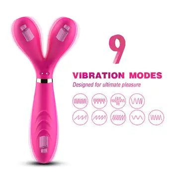 Powerful Rechargeable Silicone G-Spot Vibrator for Women with 10 Vibration Modes