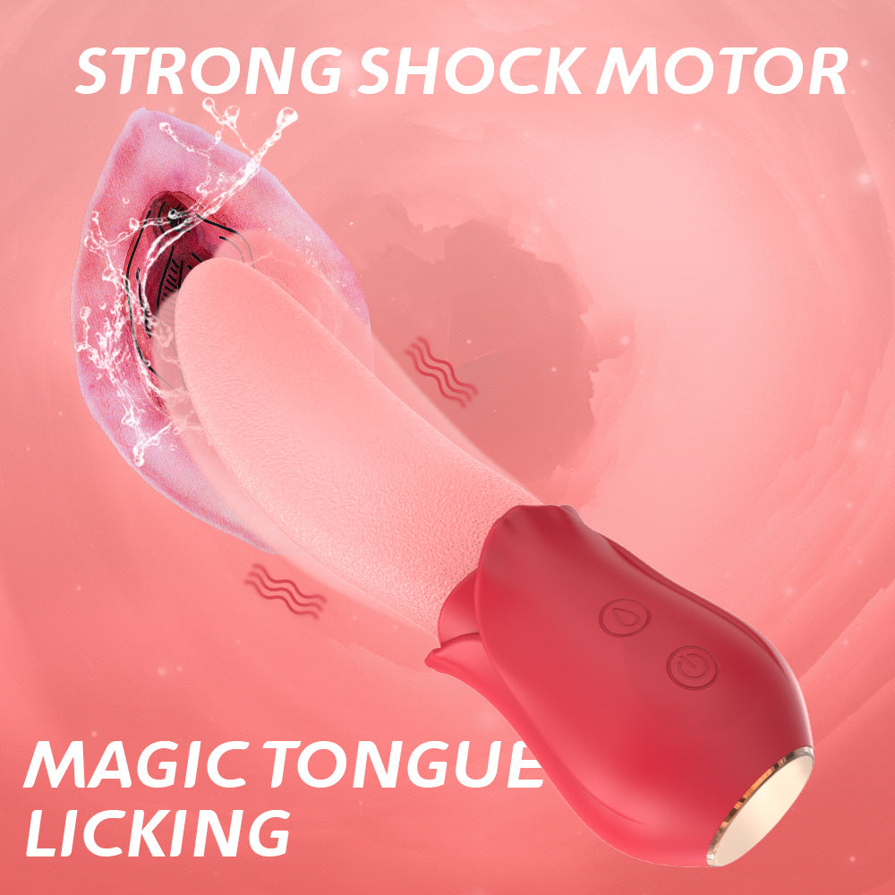 Vibromasseur en forme langue, stimulateur clitoridien, masseur pour les seins, cadeau silencieux pour femme, vibromasseur forme langue à ondes de pression avec sensation réaliste, stimulateur de clitoris