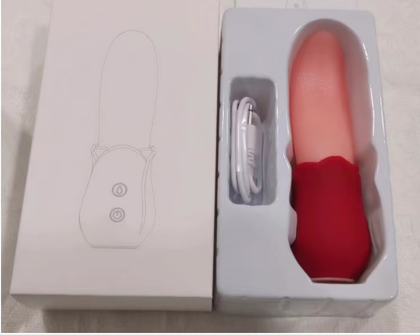 Vibromasseur en forme langue, stimulateur clitoridien, masseur pour les seins, cadeau silencieux pour femme, vibromasseur forme langue à ondes de pression avec sensation réaliste, stimulateur de clitoris