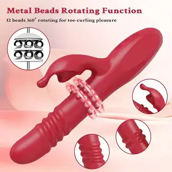 Premium Heating G Spot Vibrator with Clitoral Licking Tongue for Intense Pleasure - Sex Toys