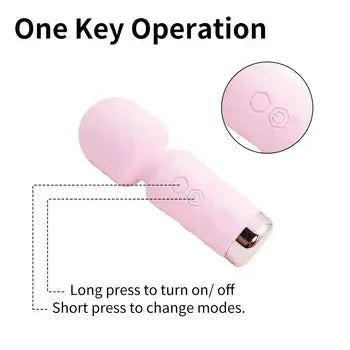 10-Speed Mini Massage Wand - Powerful Clitoral Vibrator - Sex Toys