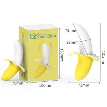12-Speed Retractable Banana G-Spot Vibrator with 12 Vibration Modes - Sex Toys