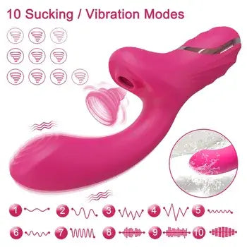 20 Modes Female Powerful Clit Clitoris Sucker G-Spot Vibrator - Sex Toys
