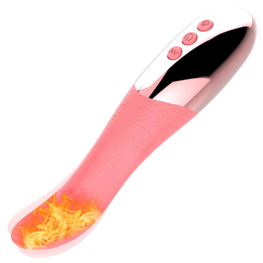 Realistic Tongue Shaped Licking Vibrators with Heating Clitoris Stimulator Nipple Massager Quiet Gift Sex Toy for Women Pressure Wave Tongue Vibrator with Realistic Feel Stimulator for Ladies