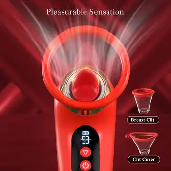 5-in-1 Silicone Clitoral Sucking Vibrator with Rose Design - Sex Toys