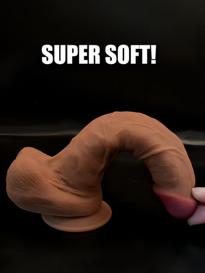 Quality Realistic Dildo, Liquid Soft Silicone with Very Strong Suction Cup sextoy for Masturbation Men Women Couples Penis Vaginal and Anal G-Spot Stimulation 11922 20cm