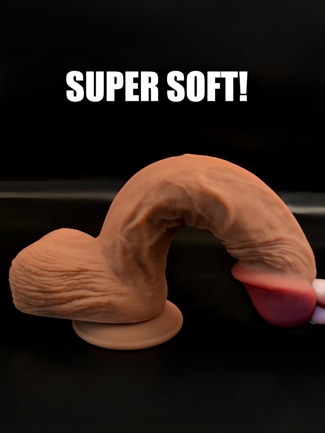 Quality Realistic Dildo, Liquid Soft Silicone with Very Strong Suction Cup sextoy for Masturbation Men Women Couples Penis Vaginal and Anal G-Spot Stimulation 11631 20cm