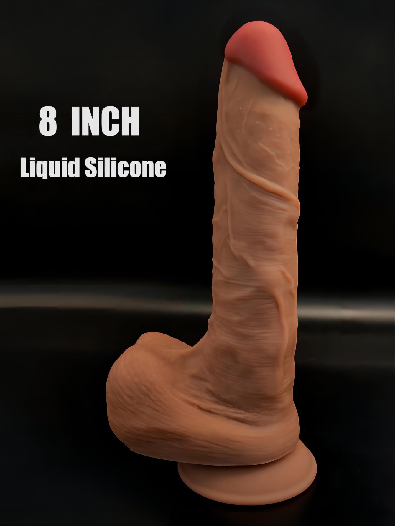 Quality Realistic Dildo, Liquid Soft Silicone with Very Strong Suction Cup sextoy for Masturbation Men Women Couples Penis Vaginal and Anal G-Spot Stimulation 11922 20cm