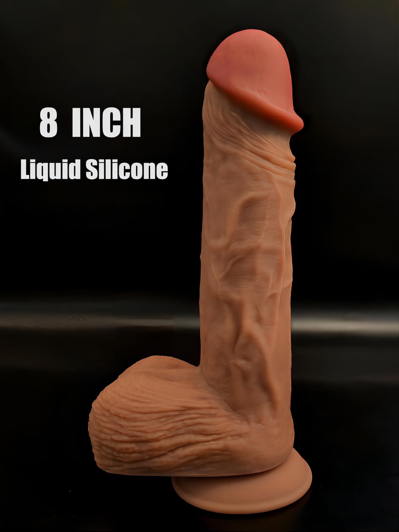 Quality Realistic Dildo, Liquid Soft Silicone with Very Strong Suction Cup sextoy for Masturbation Men Women Couples Penis Vaginal and Anal G-Spot Stimulation 11631 20cm