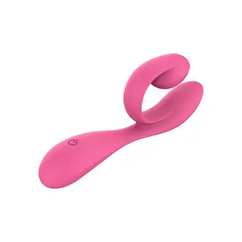 Massaggiatore vibrante doppio, impermeabile, ricaricabile tramite USB, in silicone rosa sicuro per il corpo, con design ergonomico. Spedizione gratuita entro 24 ore.