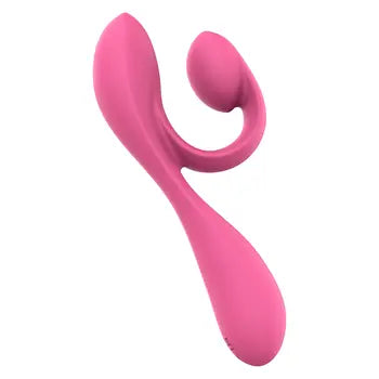 Massaggiatore vibrante doppio, impermeabile, ricaricabile tramite USB, in silicone rosa sicuro per il corpo, con design ergonomico. Spedizione gratuita entro 24 ore.