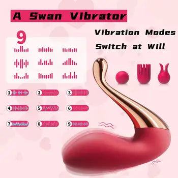 Swan Bullet Vibrator Pen - Ultra-Powerful Clitoral Stimulator with 10 Vibration Modes