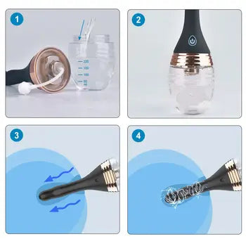 Ducha elétrica para enema com 3 modos - Limpador de silicone à prova d'água de 355 ml para higiene pessoal
