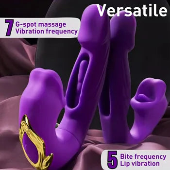 Il vibratore a forma di rosa 4 in 1 con modalità di leccata, picchiettamento e aspirazione offre un massaggio versatile del punto G e una vibrazione labiale a frequenza di morso, con spedizione gratuita.