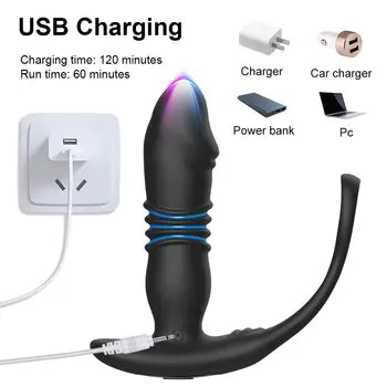 Vibrator anal premium controlat prin aplicație pentru bărbați și femei - Dop anal din silicon cu telecomandă