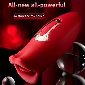 Sensual Tongue Licking Vibrator Multi-Speed Clitoral and Nipple Stimulator - Sex Toys