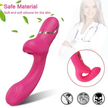 Vibratur tal-G-Spot li Jiġbed il-Klitoride b'20 Modalità b'Klitoride Qawwija għan-Nisa f'silikon artab bi Tbaħħir Ħieles u Ippakkjar Diskret