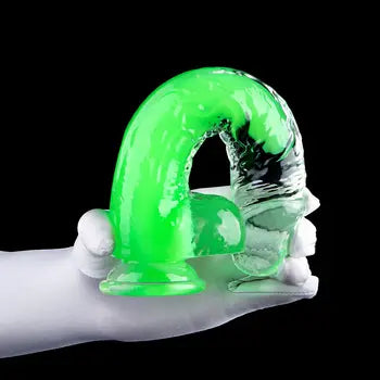 Dildo realistico in cristallo, giocattolo sessuale anale, estremamente morbido, piccolo, adatto ai principianti, dildo in gelatina