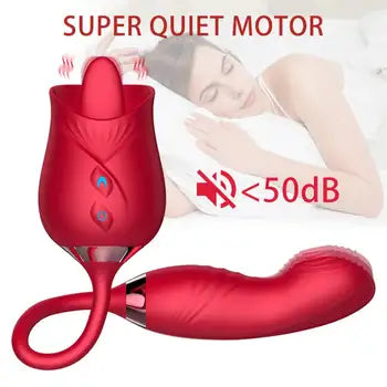 Rose Thrusting Vibrator Egg - Clitoral Sucker & Tongue Licking Stimulator for Women