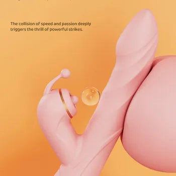 Heating Rabbit Vibrator with G-Spot Stimulation and Clitoral Massage for Women - 10 Speed Vibrating Thrusting Sex Toy