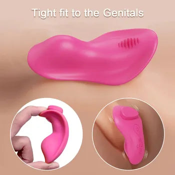 Vibratore indossabile Bluetooth per donne - Stimolatore clitorideo wireless e controllo tramite app, colore rosa, design ergonomico, spedizione gratuita.