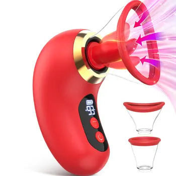 5-in-1 Silicone Clitoral Sucking Vibrator with Rose Design for Women