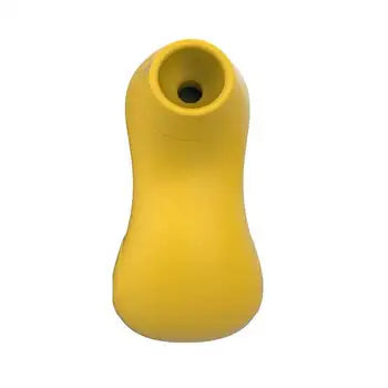 Yellow Women's Oral Jumping Egg Vibrator with Suction & Nipple Tease