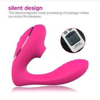 Dual-Action Nipple Clitoral Sucker Vibrator - Wearable Pleasure Toy for Couples