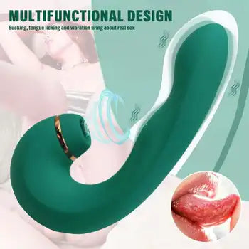 Premium Clitoral Sucking Licking Vibrator with Rose Design - Multi-Speed Adult Toy