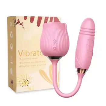 Rose Thrusting Vibrator Egg Clitoris Sucker Stimulator for Women - Powerful Sucking & Vibrating Dual Pleasure