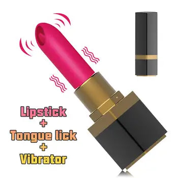 Discreet Lipstick Vibrator with 10 Speeds for G-Spot & Clit Stimulation - Waterproof