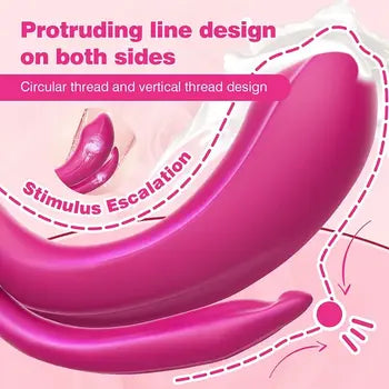 Vibratore erotico wireless indossabile 3 in 1 a forma di rosa, alimentato tramite USB, con design a linee sporgenti e funzione di intensificazione della stimolazione, spedizione gratuita.