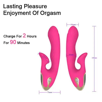 Rechargeable Rose Silicone G-Spot Vibrator: Discreet USB Pleasure Wand