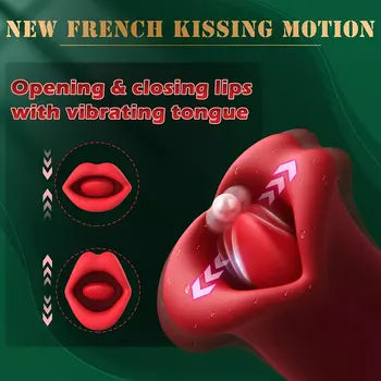 Sensual Tongue Licking Vibrator for Women - Multi-Speed Clitoral & Nipple Stimulator