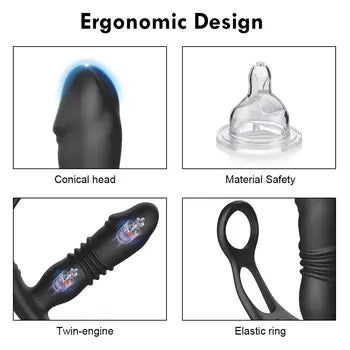 Vibrator anal premium controlat prin aplicație pentru bărbați și femei - Dop anal din silicon cu telecomandă
