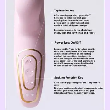Vibratur li Jiġbed il-Vibraturi Vojta minn Fuq għall-Orgażmu tal-Spot G tan-Nisa, Massager li Jaħdem bil-USB b'ċwievet tal-funzjoni tat-tapp, tal-qawwa, u tal-ġbid, Tbaħħir Ħieles