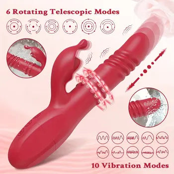 Vibratore riscaldante di alta qualità per il punto G con lingua stimolante per il clitoride per un piacere intenso con 6 modalità di rotazione. Spedizione gratuita. Consegna entro 24 ore. Imballaggio discreto. Resi gratuiti.