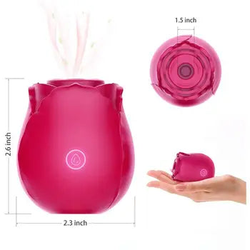 Vibrátor na sanie Rose pre ženy, stimulátor klitorisu Whisper Quiet, zobrazená hračka pre dospelých s rozmermi a ponukou dopravy zdarma